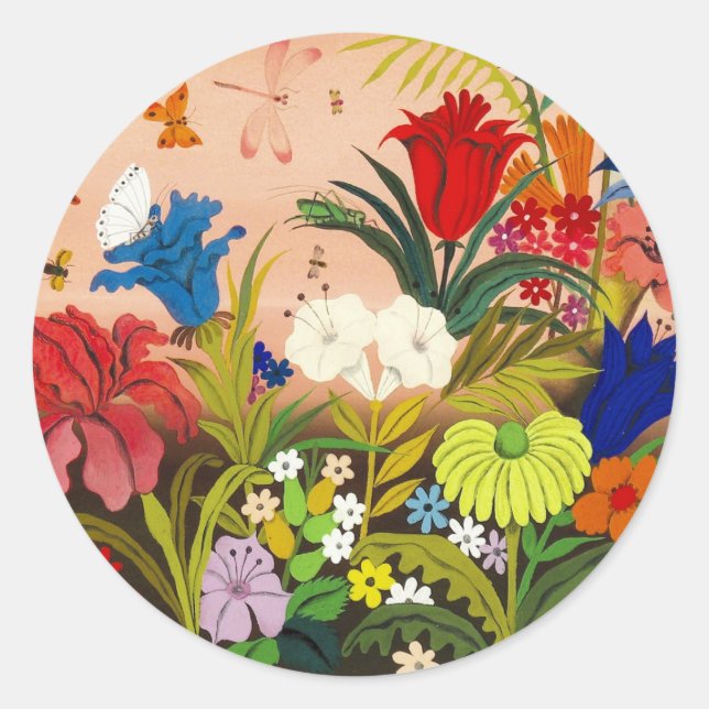 Beau Sticker rond Garden (Devant)