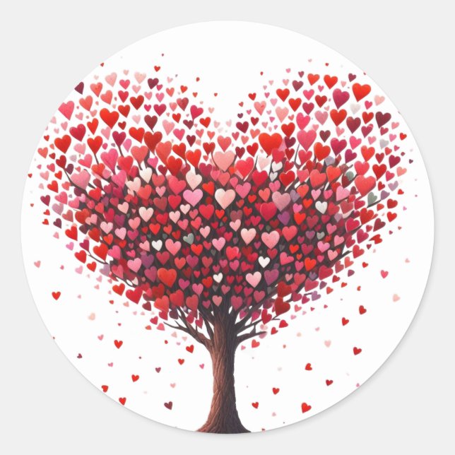 Beau Stickers Arbre En Forme De Coeur (Devant)