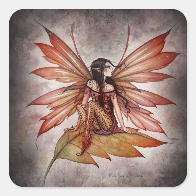 Beau Stickers Fairy Automne par Molly Harrison (Devant)