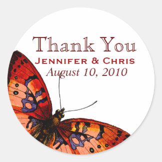 Beau Stickers Mariage Papillon