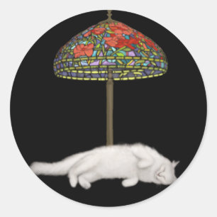 Beau Suntans Under a Lamp Classic Round Sticker