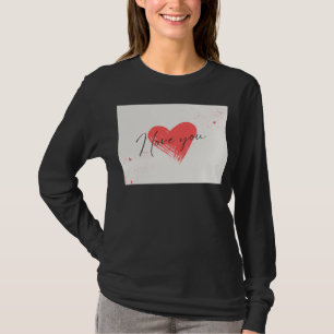 beau t-shirt j'adore le design noir élégant.