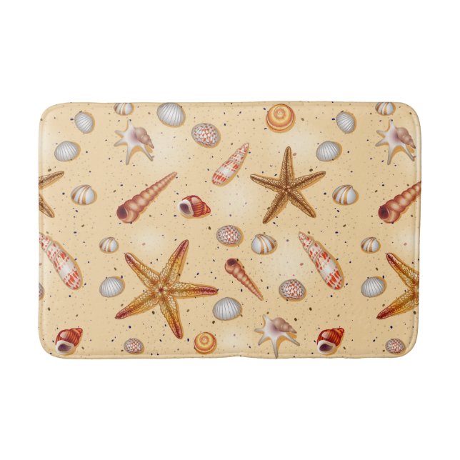 Beau tapis de bain motif étoile de plage (Devant)