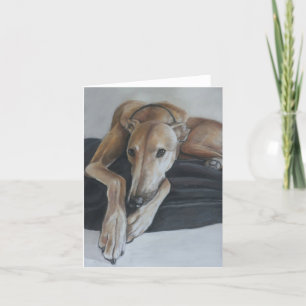 Beau the Greyhound Dog Art Note Card