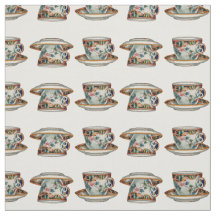 Beau tissu de Teacups Vintages