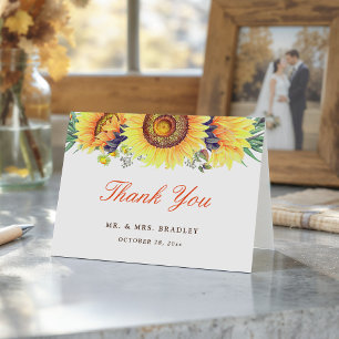 Beau tournesol élégant Merci saisonnier élégant