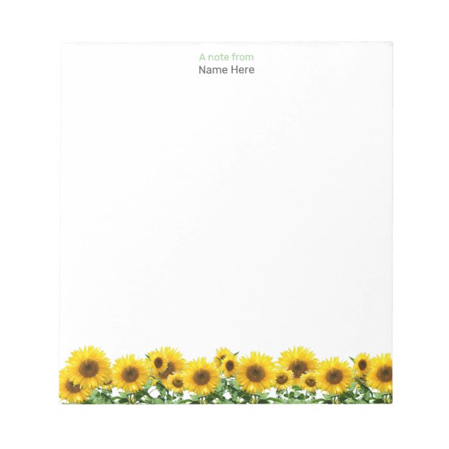 Beau Tournesol Simple Bloc-notes (Devant)