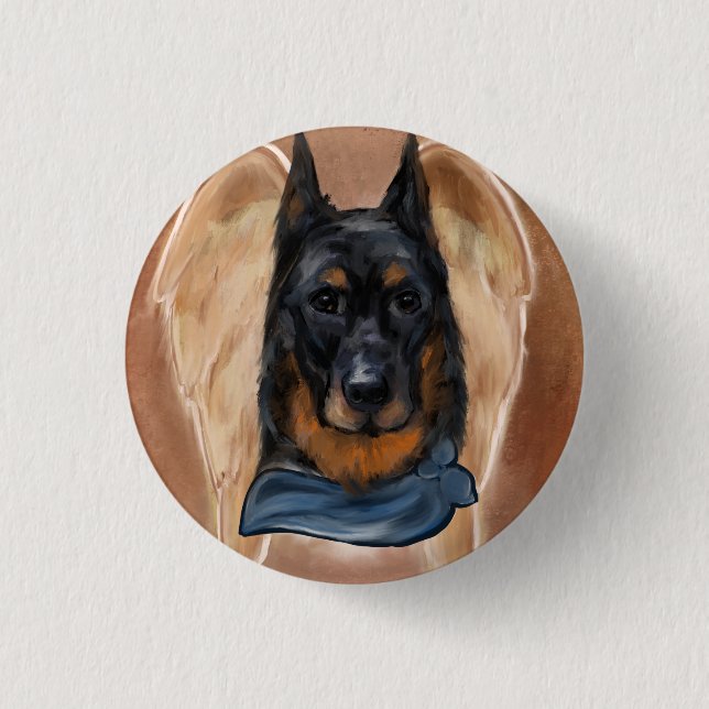Beauceron 1 Inch Round Button (Front)