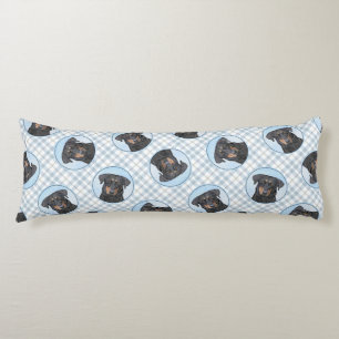 Beauceron Black and Tan Painting Sheepdog Dog Art Body Pillow