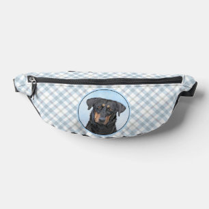 Beauceron Black and Tan Painting Sheepdog Dog Art Fanny Pack