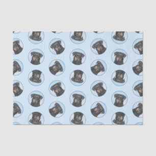 Beauceron Black and Tan Painting Sheepdog Dog Art Tissue Paper