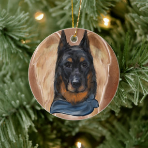 Beauceron Ceramic Ornament