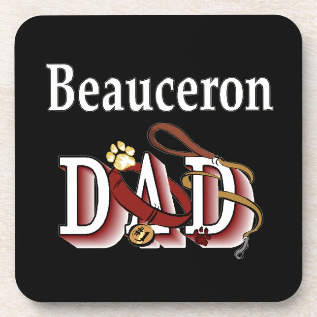 Beauceron Dad Coaster (Front)