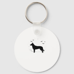 Beauceron Dog � Halloween Moon Silhouette Classic  Keychain