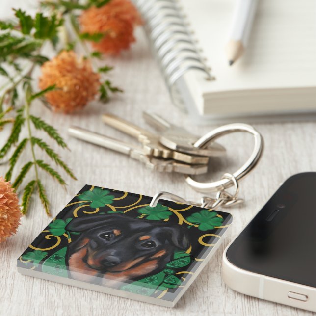 Beauceron        keychain (Front Right)