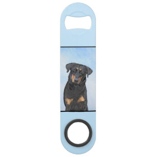 Beauceron Painting - Cute Original Dog Art Bar Key