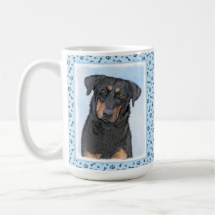 Beauceron Painting - Cute Original Dog Art Coffee Mug