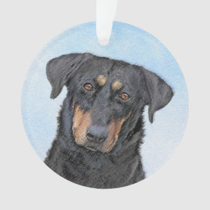 Beauceron Painting - Cute Original Dog Art Ornament