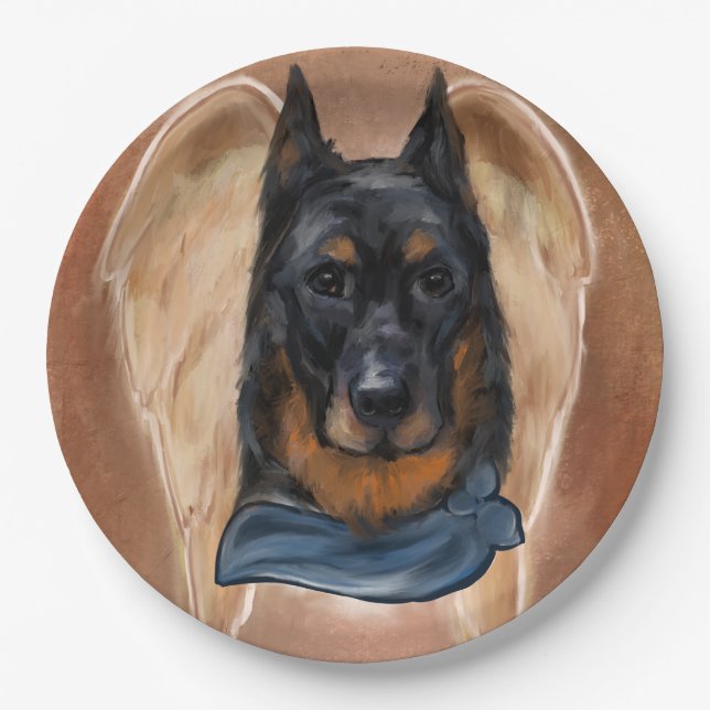 Beauceron Paper Plate (Front)
