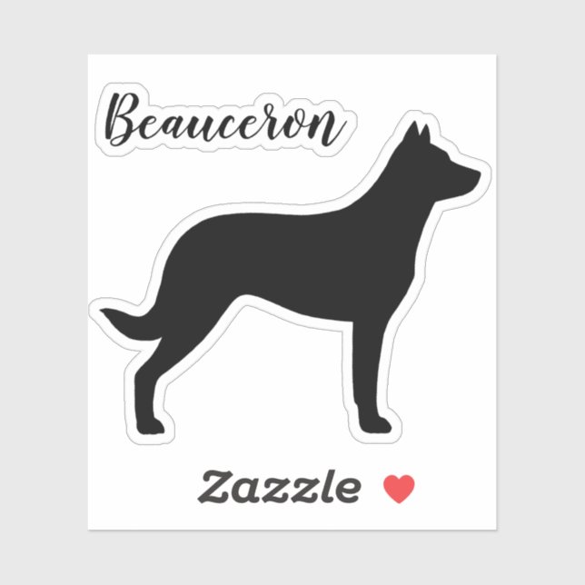 Beauceron Silhouette Sticker (Sheet)