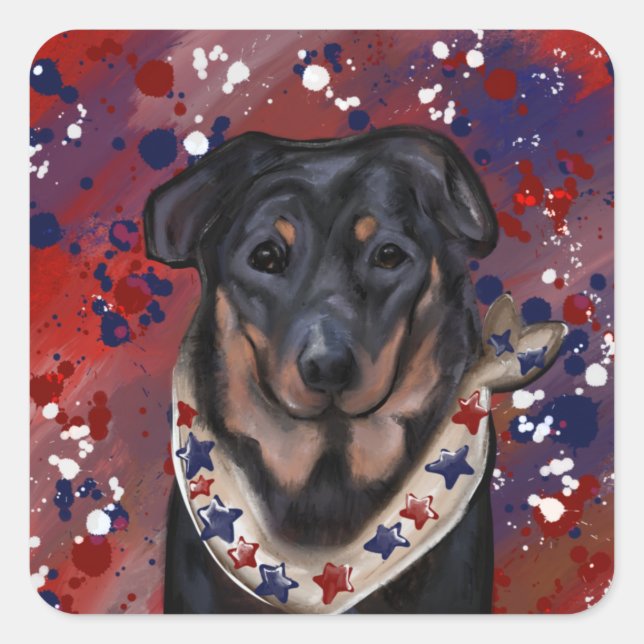 Beauceron            square sticker (Front)