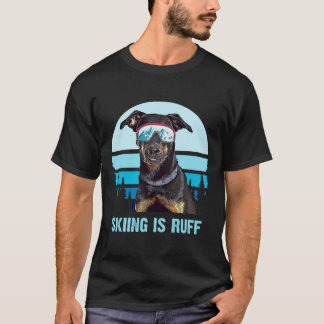 Beauceron Winter Skiing Is Ruff Ski Dog Lover Men T-Shirt