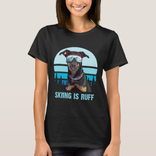 Beauceron Winter Skiing Is Ruff Ski Dog Lover Men T-Shirt