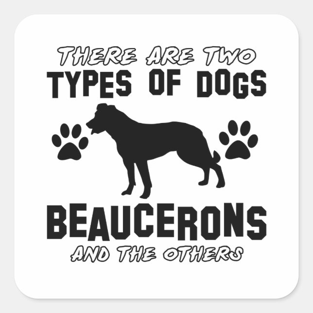 Beaucerons designs square sticker (Front)