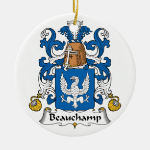 Beauchamp Family Crest Ceramic Ornament