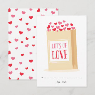 Beaucoup d'amour classe carte de la Saint-Valentin