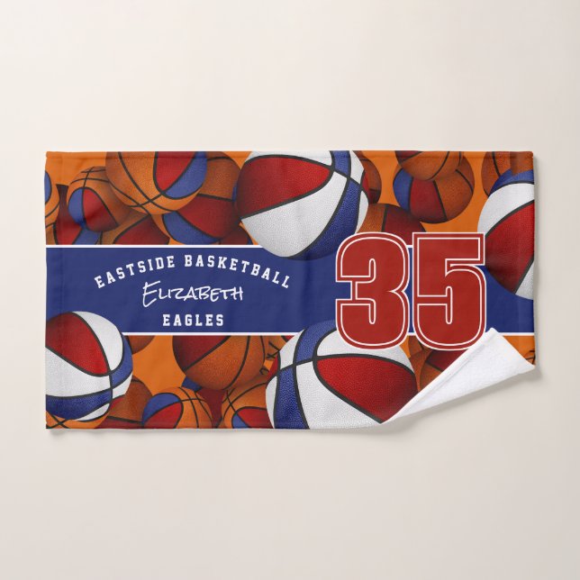 Beaucoup d'athlètes de l'équipe de basket-ball nom (Serviette à main)