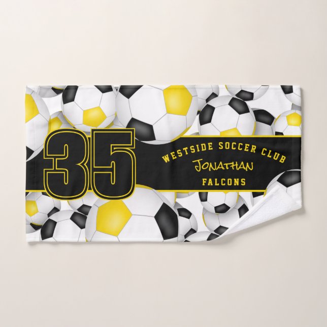 Beaucoup de balles de football personnalisées nom  (Serviette à main)