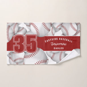 Beaucoup de baseballs personnalisable joueur et no
