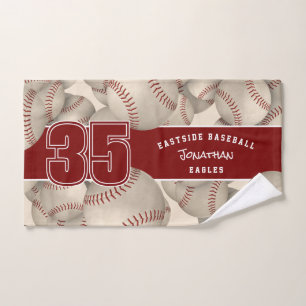 Beaucoup de baseballs softballs joueur et nom d'éq