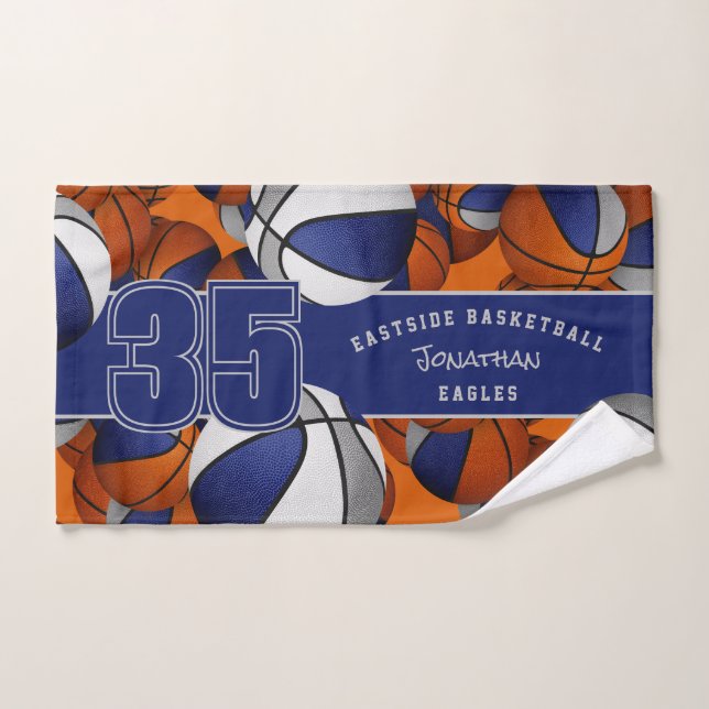 Beaucoup de boules de basket personnalisés nom de  (Serviette à main)