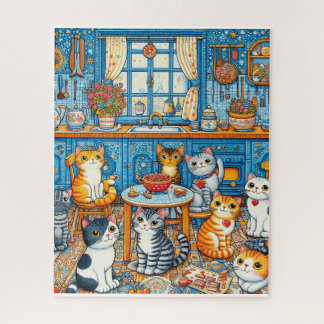 Beaucoup de chats mignons Folk Art puzzle puzzle
