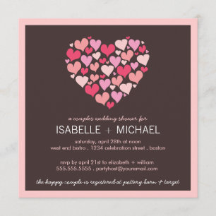 Beaucoup de coeurs Couples Invitation Wedding show