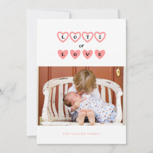 Beaucoup de Coeurs d'Amour Photo Carte Saint-Valen