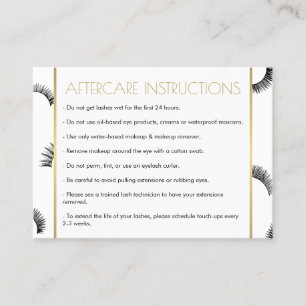 Beaucoup de Lashes Salon Carte d'Aftercare Blanc/N