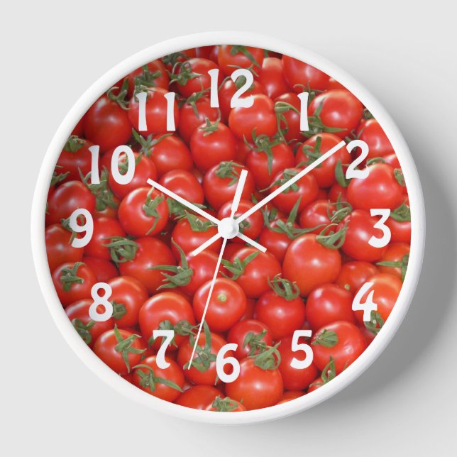 Beaucoup de tomates cerises Horloge (Recto)