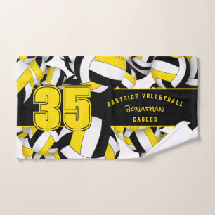 Beaucoup de volleyballs nom d'équipe cadeaux d'or