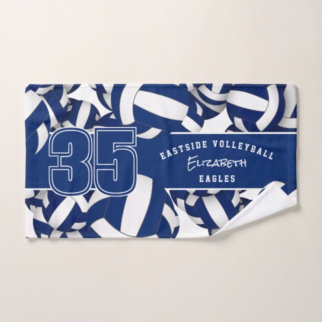 Beaucoup de volleyballs nom du joueur couleurs de  (Serviette à main)