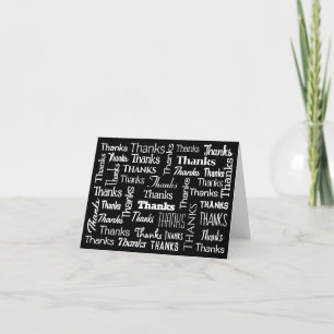 Beaucoup Merci Word Cloud sur Noir