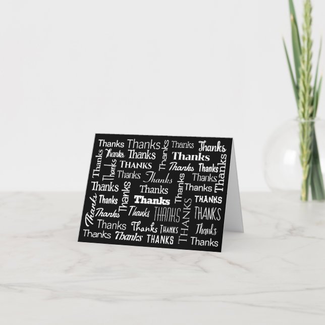 Beaucoup Merci Word Cloud sur Noir (Devant)