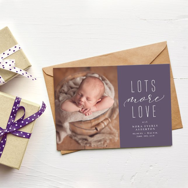 Beaucoup plus d'amour faire-part de naissance phot (Créateur téléchargé)