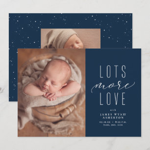 Beaucoup plus d'amour Marine photo faire-part de n