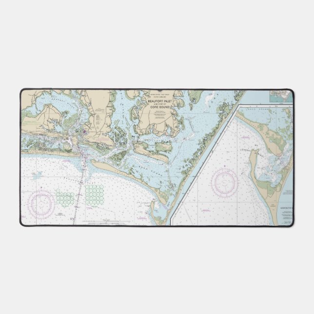 Beaufort Inlet and Part of Core Sound Chart Desk Mat (Front)