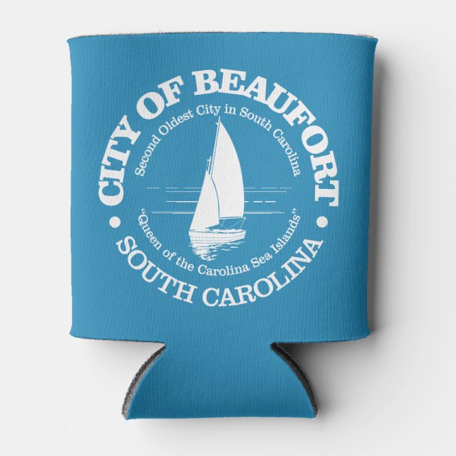 Beaufort SC (sailboat) Can Cooler (Front)