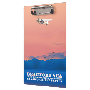 Beaufort Sea Canada USA travel poster Clipboard