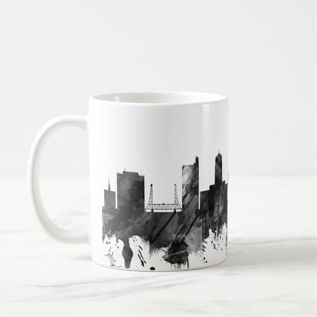 Beaumont Texas Skyline BW Coffee Mug (Left)
